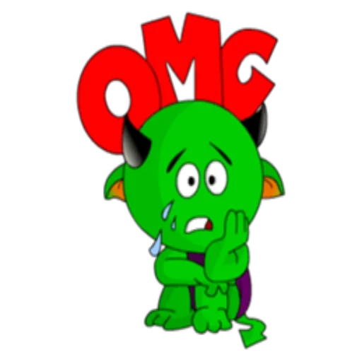 Telegram sticker  a toy, green devil, green devils, fictional character, the green devil is in the prisoner,