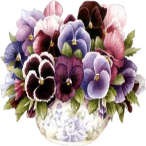 Telegram sticker  grog violet, pansy and lagerstroemia tricolor, pansy tricolor, embroidered bow, matlin posada bow ribbon embroidery set happiness 16x16cm,