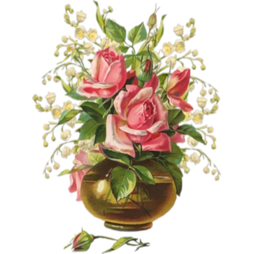 Telegram sticker  retro flowers, rose blossom postcard, vintage vase, cross stitch flower, retro flower painting,