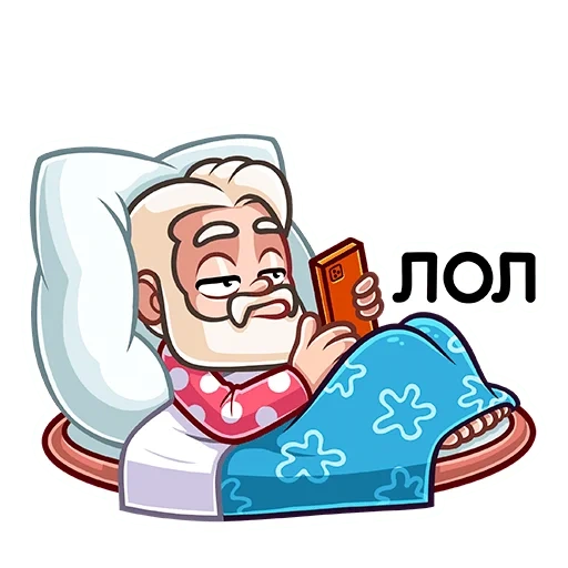 Telegram sticker  grandfather, grandfather gnome, mr frost,