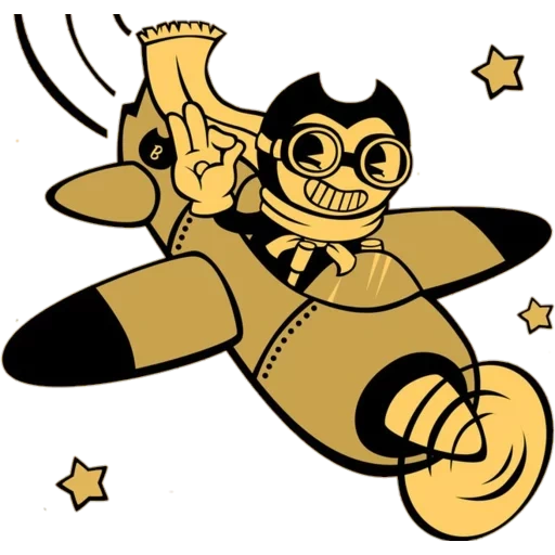 Telegram sticker  bee, aircraft, aircraft, bee plane, airplane child,