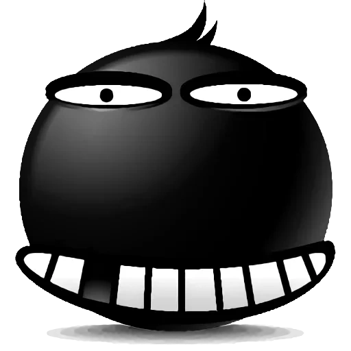 Telegram sticker  black smiling face, black smiling face, smiling face 16 12, 128 128 pixels, sad smiling face black,