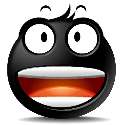 Telegram sticker  black smiling face, smiling face 16 12, smiley face icon, funny smiling face, black funny smiling face,