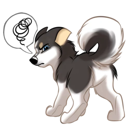 Telegram sticker  husky, frie pride, wolf pony town, husky bagel animation, pokemon german shepherd,