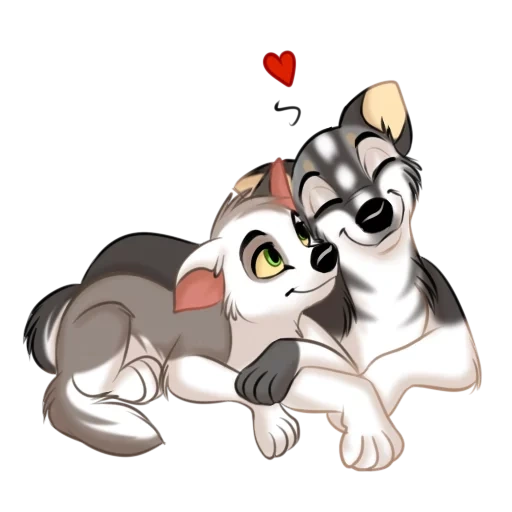 Telegram sticker  raccoon, husky, fuli, the whole husky, anime animal,