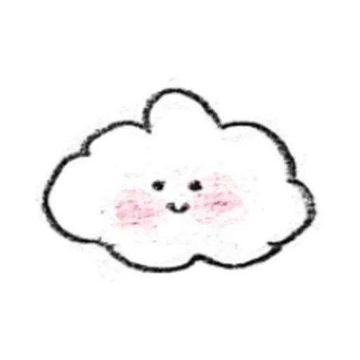 Telegram sticker  cloud, cloud stick, lovely cloud, lovely cloud, cloud face pattern,