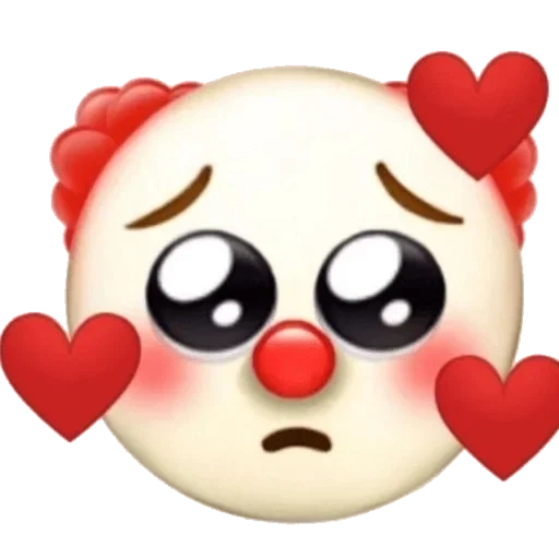Telegram sticker  emoji, clown emoji, clown emoji, emoji hello, the crying clown emoji,