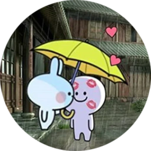 Telegram sticker  a toy, hallow kitty, cute drawings, umbrella drawing, an elephant is an umbrella,