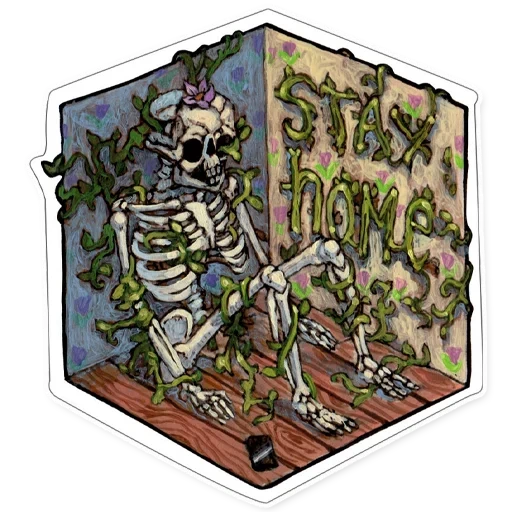 Telegram sticker  skull tarot, cemetery taro, wild taro, skull tarot, st murt tarot gallery,