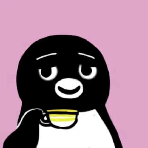 Telegram sticker  darkness, penguin, penguin, linux penguin, penguin linux,