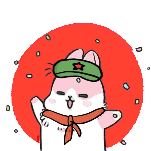 Telegram sticker  rabbit, funny, machiko, animals are cute,