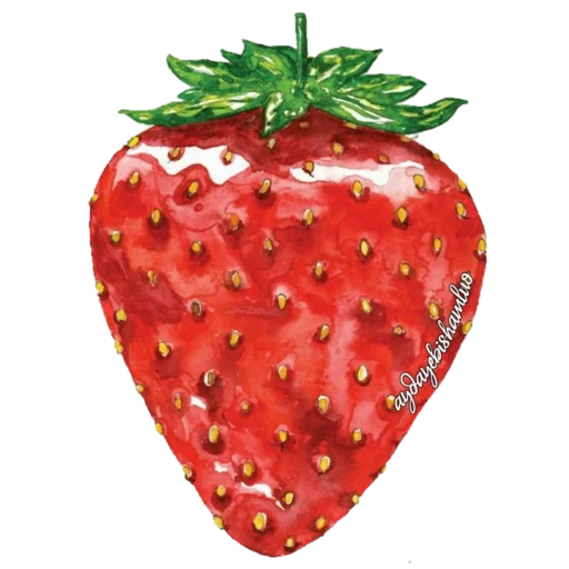 Telegram sticker  strawberries, fresh strawberry, juicy strawberry, beautiful strawberry, strawberry illustration,