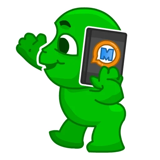 Telegram sticker  telephone, character, geko hero, geko cartoon, dinosaur logo,