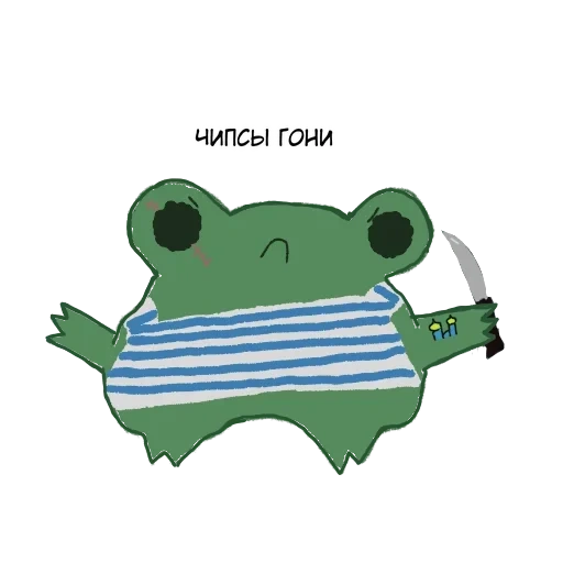 Telegram sticker  frogs are cute, cute frog pattern,