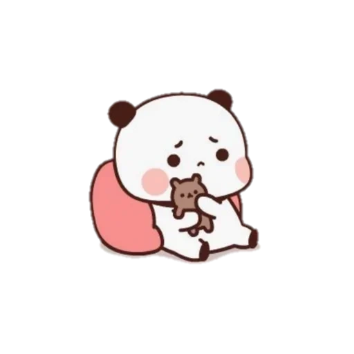 Telegram sticker  clipart, cute drawings, kawaii animals, cute drawings of chibi, panda is a sweet drawing,