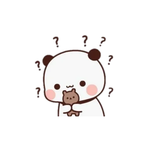 Telegram sticker  clipart, kawaii panda, cute drawings, cute drawings, panda is a sweet drawing,