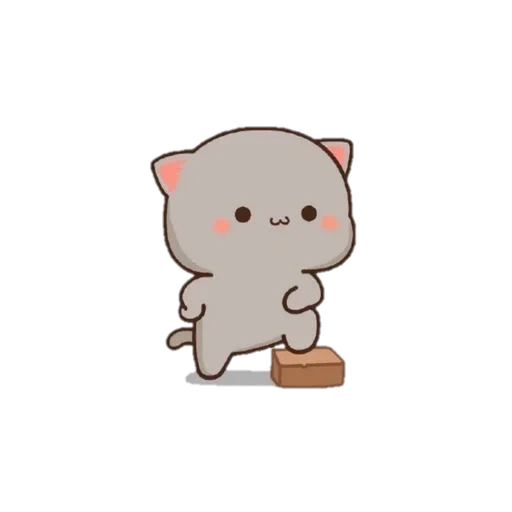 Telegram sticker  cat, cute drawings, cute drawings of chibi, cute kawaii drawings, kawaii cats a couple,
