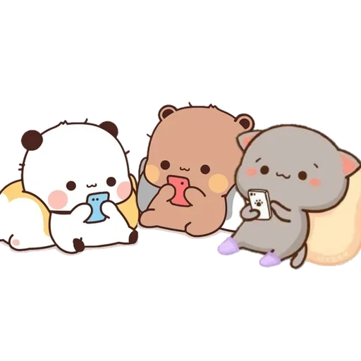 Telegram sticker  kawaii, clipart, chibi bear, lovely anime, the drawings are cute,