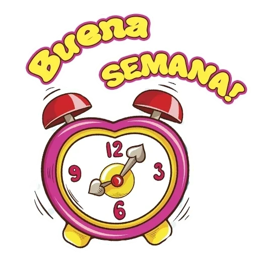 Telegram sticker  alarm clock, clip alarm clock, pop art alarm clock, alarm clock pattern,